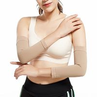 Skin Color Arm Compression Sleeves Elbow Braces Tattoo Cover Up Sleeves for Men/Women (M)