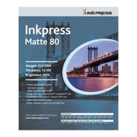 Inkpress Duo Matte 80 Inkjet Paper, 215 gsm Weight, 12 mil Thickness, 95% Brightness, Double Sided, 17x22", 50 Sheets