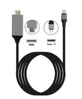 Koloyooya USB C to HDMI Adapter 4K Cable, USB Type-C to HDMI Adapter [Thunderbolt 3 Compatible] MacBook Pro 2018/2017, Samsung Galaxy S9/S8, Surface Book 2, Dell XPS 13/15, Pixelbook More(Black)