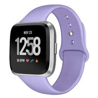 Kmasic Sport Band Compatible with Fitbit Versa/Fitbit Versa 2/Fitbit Versa Lite Edition, Soft Silicone Strap Replacement Wristband Versa Smart Fitness Watch, Small, Lavender
