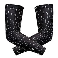 LEVEIS White Arrows Arm Sleeves UV Protection for Men Women Sunblock Protective Gloves Running Golf Cycling Driving Long Arm Cover 1 Pair