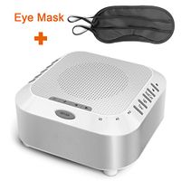 Sound Machine Natural Sound for Kids and Adult - Rantizon Sleep Therapy Relaxation Machine with 5 Nature Sounds, Timer Option, Micro-SD Card, Rechargeable, Portable White Sound Speaker + Free Eye Mask