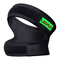 Lepfun P3000 Patella Knee Strap,Adjustable Dual Strap Band Brace for Knee Support- Fit Running, Basketball and Arthritis.Black(1 Piece),11'' - 22'' (Large)