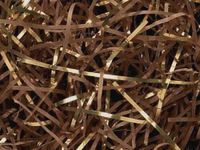 4oz Bag Dark Brown & Metallic Gold VERYFINE Fine Cut Gift Basket Shred Paper Filler nfLG -1697
