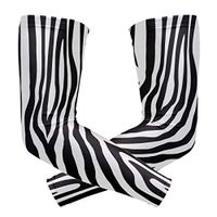 WXLIFE Animal Zebra Print Black Stripe Sun Uv Protection Sport Arm Sleeves for Men Women Kids Running Basketball Cycling Arm Warmer Sleeves 1 Pair