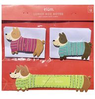 Elum Dogs with Sweater Lunch Box Pint-Sized Note Cards, Set of 12