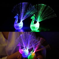 Gladle Peacock Finger LED Light Ring for Parties Cheering Novelty Toys Gift