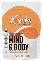100% Pure Mushroom Extract Powder Blend Kinoko Mushrooms - Mind & Body 54g Supplement 30 Servings Lion's Mane Maitake Reishi USDA Organic Kosher Lab Tested - Try in Coffee Tea Smoothies