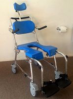 GO-Anywhere Commode'n Shower Chair - Adjustable Blue Upgrade 1-5/8" Cushions