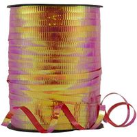 JAM PAPER Curling Ribbon - 3/8 Wide x 250 Yards - Metallic Red Ribbon Egg- Sold Individually
