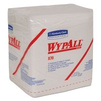 WYPALL X70 Wipers, 1/4-Fold, 12.5 x 14.4, White, 76/Box