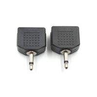 Hxchen 3.5mm Mono Male to Dual 3.5mm Female Mono Audio Y Splitter Microphone Converter Headphone Adapter Connector - (2 Pcs)