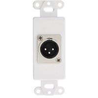 ACL Decora XLR Male to Solder Type Wall Plate Insert, White