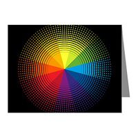 Note Cards (10 Pack) Artist Rainbow Color Wheel