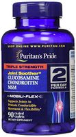 Puritan's Pride 2 Pack of Triple Strength Glucosamine, Chondroitin & MSM Joint Soother Puritan's Pride Triple Strength Glucosamine, Chondroitin & MSM Joint Soother-90 Caplets