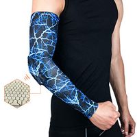 HiRui Elbow Pads Elbow Brace, Basketball Shooter Sleeves Arm Compression Sleeve Collision Avoidance Elbow Pad for Cycling Football Volleyball Baseball, Youth Adult Women Men ((Single) FlashBlue, XL)