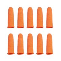 ROSENICE Non-Slip Finger Cots Finger Sleeves Finger Protector Size L 100pcs (Orange)