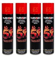 4 Cans Neon 5X Butane Refill Fuel Fluid Lighter Ultra Refined 5 Times 10.14 Oz