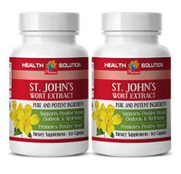 ST John's WART HERB Extract with Siberian Eleutherococcus and Gingkgo Biloba - Fatigue Supplement - 2 Bottles 120 Capsules