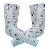 Route 66 Arm Sleeves Elbow Support Combat UV Protection for Men Women Running Golf Cycling 1 Pair
