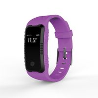 [ Fitness Bluetooth Smart Watch Gift] Waterproof [Wrist Watch ] Bracelet -Sport Watches with Heart Rate/Blood Pressure/Sleep Monitoring for Android 5.0 +/iOS8.0 (Purple)