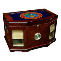 Large Premium Desktop Humidor - Glass Top -US Marine Forces Pacific (MARFORPAC)