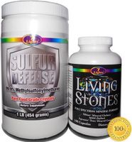 Sulfur Defense & Living Stones (MSM & Minerals Combo Pack)