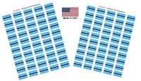 Made in USA! 100 Country Flag 1.5" x 1" Self Adhesive World Flag Stickers, Two Sheets of 50, 100 Sticker Flags Total (Botswana)