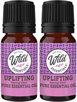 Wild Essentials"Uplifting" 100% Pure Essential Oil Synergy Blend 2 Pack - 10ml, Therapeutic Grade - Use for mood boost, motivation, depression, anxiety, happiness, concentration, optimism