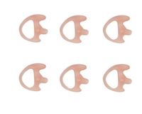 6 Right MEDIUM FLESH FLEXIBLE SEMI CUSTOM EAR MOLD INSERT RUBBER GEL EARPIECE Police Patrol Duty Gear