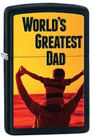 Zippo World's Great Dad Outdoor Indoor Windproof Lighter Custom Personalized Engraved Message on Backside