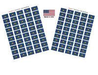 Made in USA! 100 Pennsylvania 1.5" x 1" Self Adhesive State Flag Stickers, Two Sheets of 50, 100 Pennsylvania Sticker Flags Total