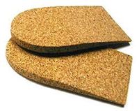 Cork Heel Lift, Medium 2 1/2" Wide, 5mm (1/4"), 1 Pair
