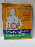 Salonpas Hot (Capsicum Patch /1-ct) - 5.12 X 7.09 Inch (Pack of 6)