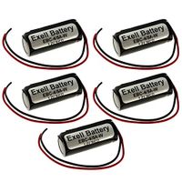 5x Exell EBC-4/5A-W 1.2V Custom NiCd 400mAh Battery Pack w/ 5" Bare Wire Leads