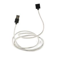 DRX Magnetic USB Charger Cable, Double-Braided Nylon Fast Charging Cable - 2.6ft. (Grey)