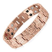 HiTreasure Double Strength Power Magnets Stainless Steel Magnetic Therapy Bracelet for Arthritis Pain Relief (Imported,3000 Gauss Each Link)