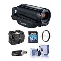 Canon VIXIA HF R800 3.28MP Full HD Camcorder, Black - Bundle with 43mm UV Filter, Video Bag, 16GB SDHC Card, Cleaning Kit, Card Reader
