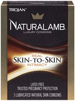 Siam Circus Naturalamb Natural Skin Lubricated Premium Luxury Latex-Free Condoms 3-Pack