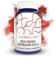 Red Reishi Mushroom Capsules | 500mg | 60 Count | Organic Whole Fruiting Body Mushroom Extract | Supports a Healthy Immune System