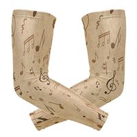 LEVEIS Music Notes Arm Sleeves UV Protection for Men Women Sunblock Protective Gloves Running Golf Cycling Driving Long Arm Cover 1 Pair