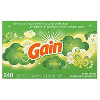Gain Dryer Sheets, Original, 240 Count (Packaging May Vary) - Pack of 2