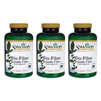 Swanson Bio-Fiber 750 Milligrams 180 Capsules (3 Pack)