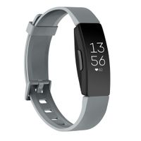 AK Soft TPU Wristbands Compatible with Fitbit Inspire HR/Fitbit Inspire/Fitbit Ace 2 Bands, Sports Waterproof Wristbands for Fitbit Inspire HR Fitness Tracker(Gray, Large)
