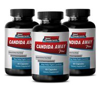 Metabolism Advantage - Candida Away Plus - Detox & Cleans - Candida Rescue - 3 Bottles (180 Capsules)