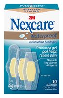 Nexcare Waterproof Advanced Healing, Hydrocolloid Bandages, Assorted Sizes, 10Count