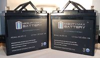Mighty Max Battery 12V 55Ah Sabre LTD, Marathon, Marathon LE, 3P, 3W, 3H, 3V, Magnum Battery - 2 Pack Brand Product