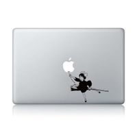 Kiki Grabbing Apple Balloon Kiki's Delivery Service Studio Ghibli Hayao Miyazaki Apple Macbook Laptop Vinyl Sticker Decal
