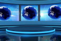 OFILA News Report Backdrop 9x6ft Photography Background TV Broadcast Interview Global Studio Lights Motion Picture Media Screen Photos Motion Picture Video Modern Technology Studio Props