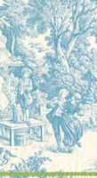 Entertaining with Caspari Festive Toile Set of 15 Paper Guest Towels, Turquoise